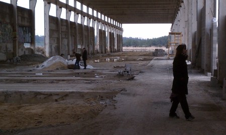 And, the inside of the other abandoned location, a former recycling plant.  It used to be filled with garbage 25 feet high, but it's now cleared out, so something is happening there, although I have no idea what yet.  We had to cleverly gain access.